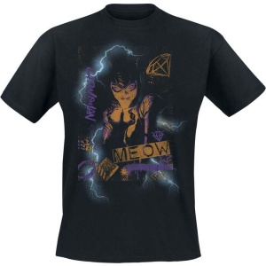 Batman Catwoman - Meow Tričko černá - Merchstore.cz