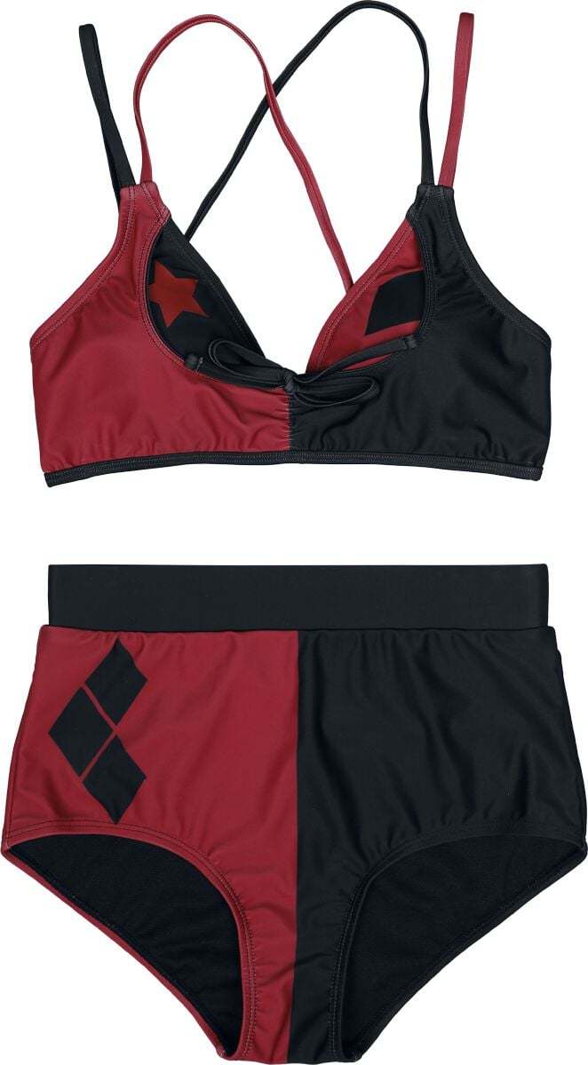 Batman Harley Quinn Stars and Diamonds Bikini cervená/cerná - Merchstore.cz Batman Harley Quinn Stars and Diamonds Bikini cervená/cerná - Merchstore.cz