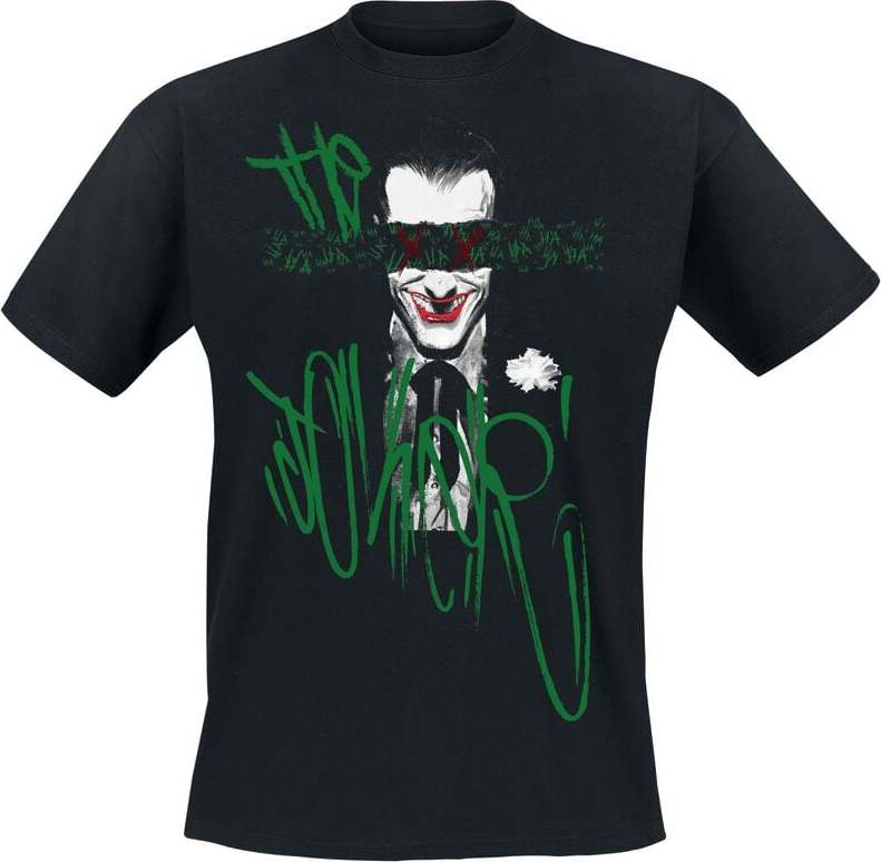 Batman The Joker - Green Eye Fold Tričko černá - Merchstore.cz Batman The Joker - Green Eye Fold Tričko černá - Merchstore.cz