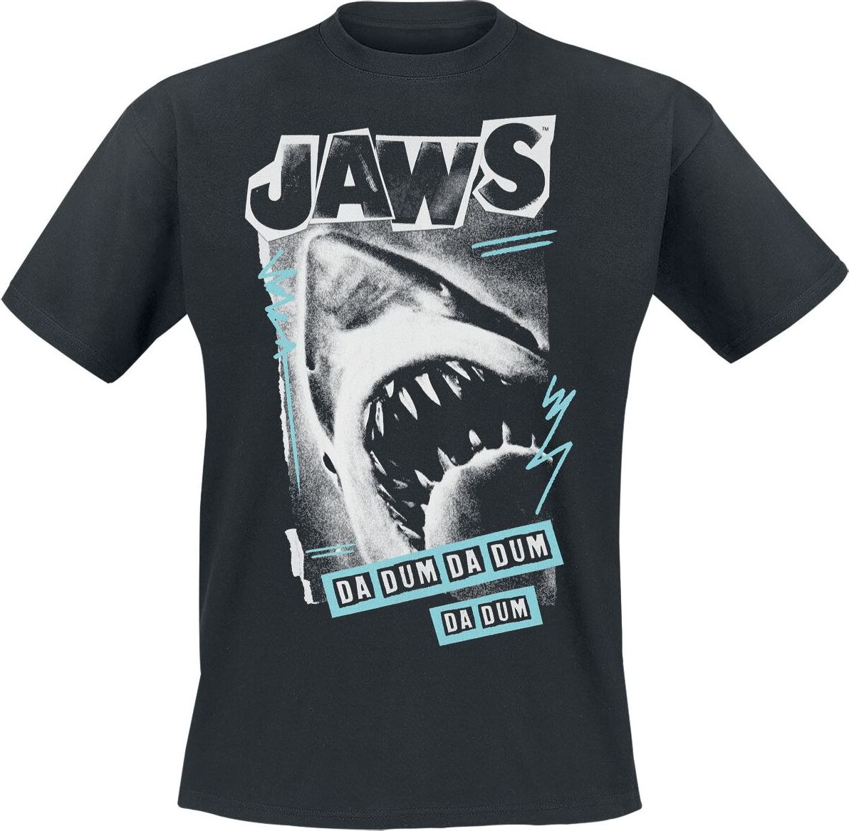 Der weisse Hai Jaws Dam Dum Da Dum - Poster Tričko černá - Merchstore.cz Der weisse Hai Jaws Dam Dum Da Dum - Poster Tričko černá - Merchstore.cz