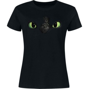 Drachenzähmen leicht gemacht Ohnezahn - Augen Dámské tričko černá - Merchstore.cz