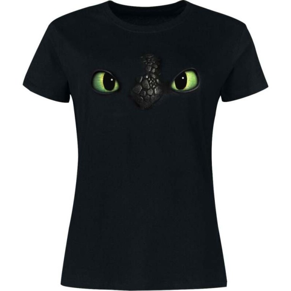 Drachenzähmen leicht gemacht Ohnezahn - Augen Dámské tričko černá - Merchstore.cz