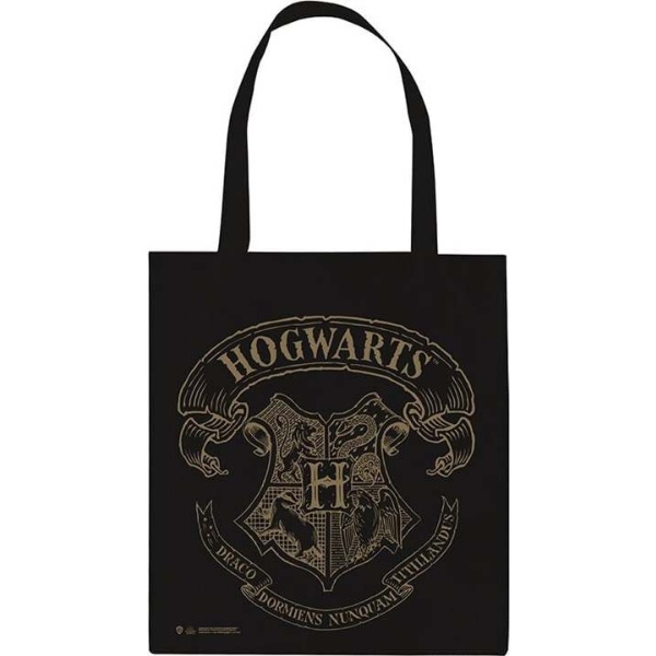 Harry Potter Hogwarts Crest - erb Bradavice Plátená taška cerná/béžová - Merchstore.cz