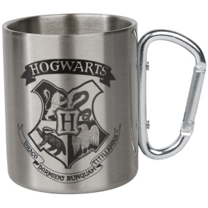 Harry Potter Hrnek s karabinkou Hogwarts Hrnek stríbrná - Merchstore.cz