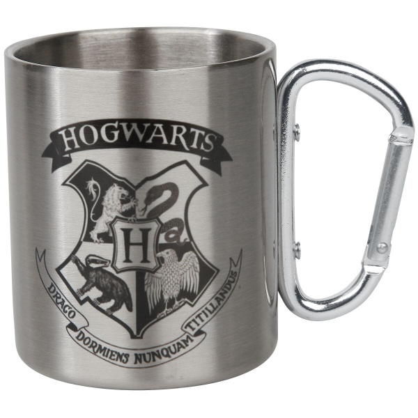 Harry Potter Hrnek s karabinkou Hogwarts Hrnek stríbrná - Merchstore.cz