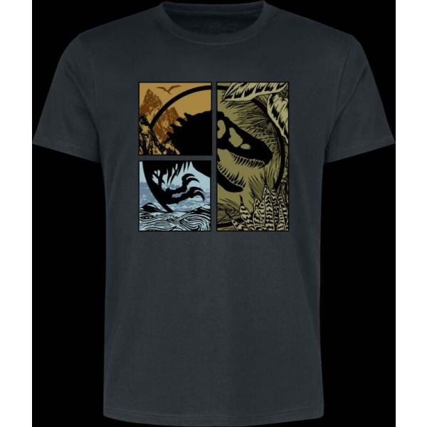Jurassic Park Jurassic World - District Logo Tričko černá - Merchstore.cz