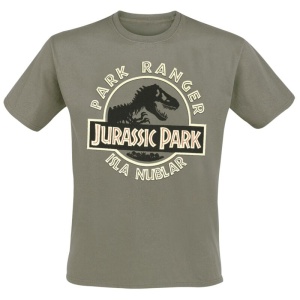Jurassic Park Park Ranger Tričko khaki - Merchstore.cz