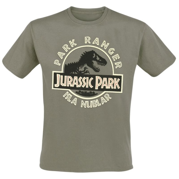 Jurassic Park Park Ranger Tričko khaki - Merchstore.cz