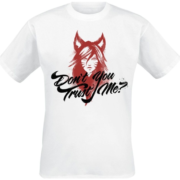 League Of Legends Ahri - Don't You Trust Me? Tričko bílá - Merchstore.cz