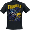 Lilo & Stitch Big Trouble Stitch Tričko černá - Merchstore.cz