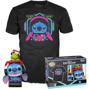 Lilo & Stitch Gamer Stitch with Frog - POP! a tričko Sberatelská postava standard - Merchstore.cz