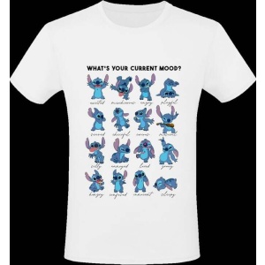 Lilo & Stitch Stitch Emotions Tričko bílá - Merchstore.cz