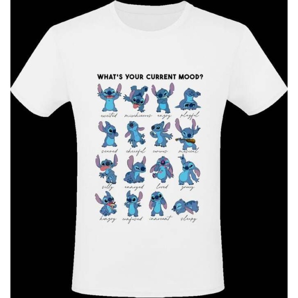 Lilo & Stitch Stitch Emotions Tričko bílá - Merchstore.cz