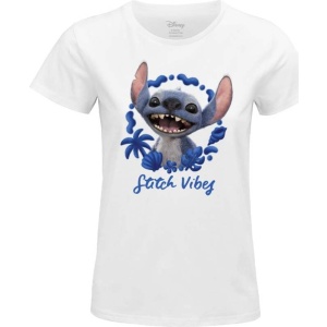 Lilo & Stitch Stitch Vibes Dámské tričko bílá - Merchstore.cz