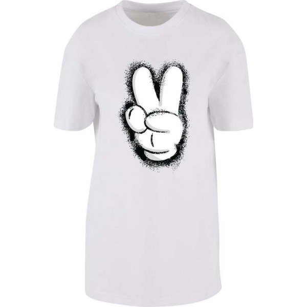 Mickey & Minnie Mouse Victory Oversized Dámské tričko bílá - Merchstore.cz