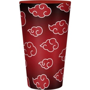Naruto Shippuden - Akatsuki sklenicka cervená/cerná/bílá - Merchstore.cz