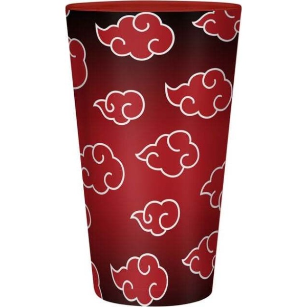 Naruto Shippuden - Akatsuki sklenicka cervená/cerná/bílá - Merchstore.cz
