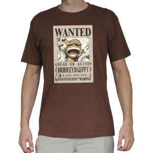 One Piece Wanted Ruffy Tričko černá - Merchstore.cz