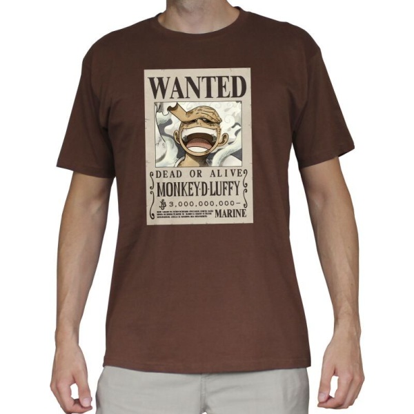 One Piece Wanted Ruffy Tričko černá - Merchstore.cz