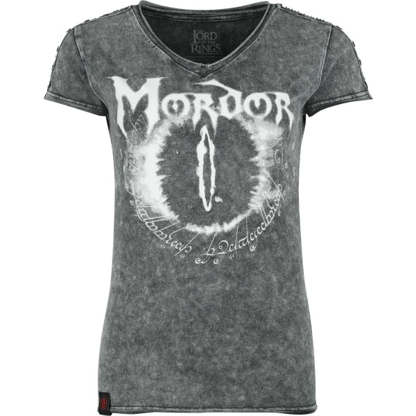 Pán prstenů Mordor Dámské tričko charcoal - Merchstore.cz