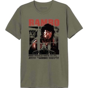 Rambo God would have no mercy Tričko khaki - Merchstore.cz