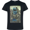 Sesame Street Cookie Monster - Mona Lisa Tričko černá - Merchstore.cz
