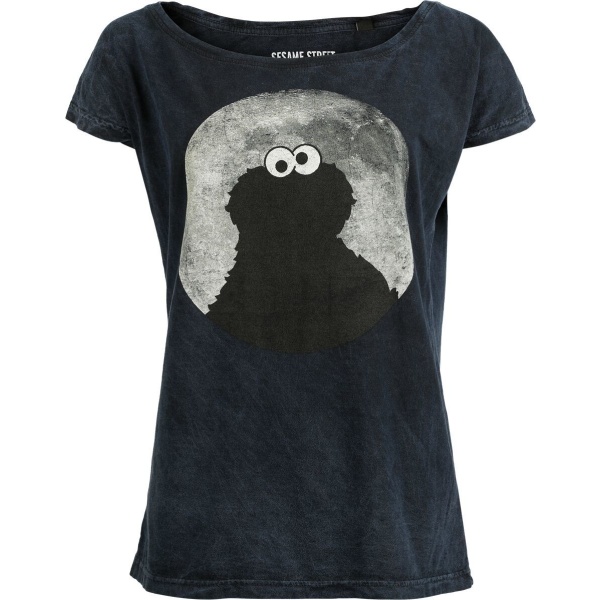 Sesame Street Dámské tričko Cookie Moonlight Dámské tričko modrá - Merchstore.cz