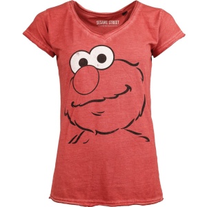 Sesame Street Elmo Charmy Dámské tričko červená - Merchstore.cz