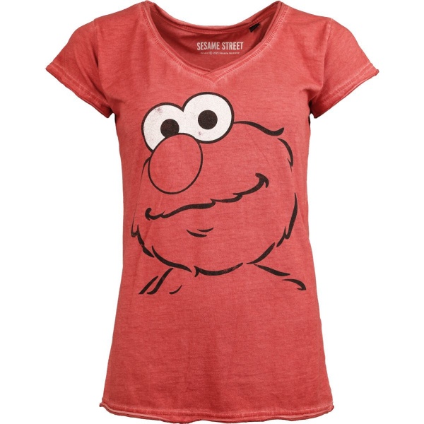 Sesame Street Elmo Charmy Dámské tričko červená - Merchstore.cz