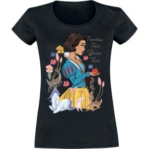 Sněhurka a sedm trpaslíků Fearless Fair Brave Dámské tričko černá - Merchstore.cz