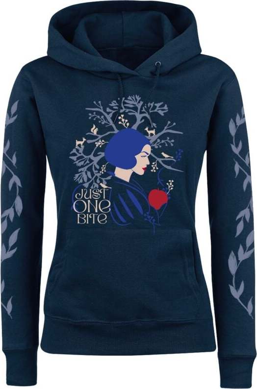 Sněhurka a sedm trpaslíků Just One Bite Dámská mikina s kapucí modrá - Merchstore.cz Sněhurka a sedm trpaslíků Just One Bite Dámská mikina s kapucí modrá - Merchstore.cz