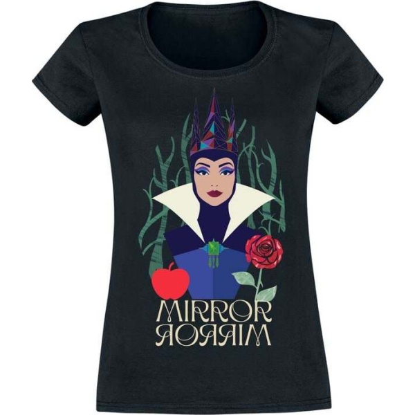 Sněhurka a sedm trpaslíků Mirror Mirror Dámské tričko černá - Merchstore.cz
