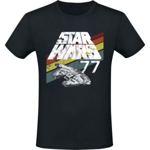 Star Wars 77 Falcon Tričko černá - Merchstore.cz