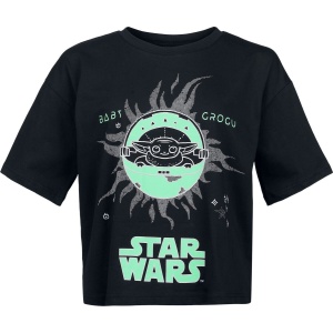 Star Wars Baby Grogu - Oversize Dámské tričko černá - Merchstore.cz