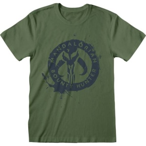 Star Wars The Mandalorian: Bounty Hunter Tričko zelená - Merchstore.cz