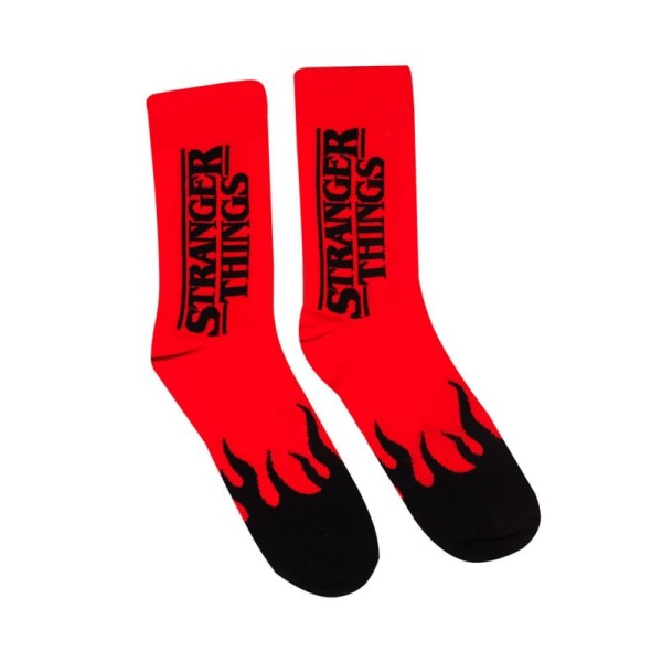 Stranger Things Red Flame Ponožky cervená/cerná - Merchstore.cz