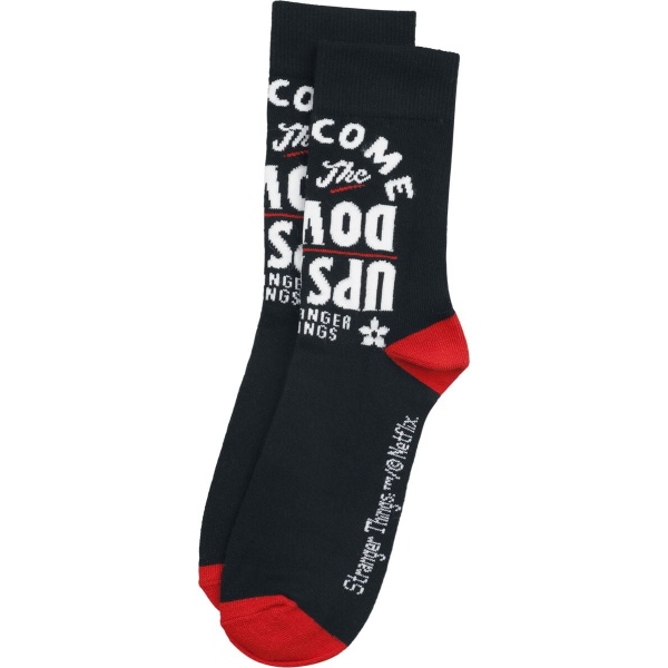 Stranger Things Upside Down Ponožky cerná/cervená/bílá - Merchstore.cz