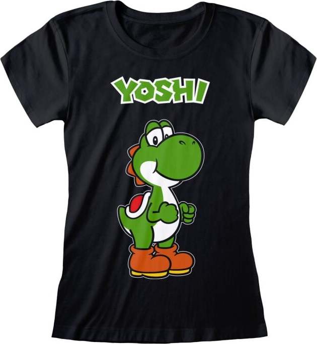 Super Mario Yoshi Name Tag Dámské tričko černá - Merchstore.cz Super Mario Yoshi Name Tag Dámské tričko černá - Merchstore.cz