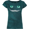 Alice in Wonderland Cheshire Cat Smile Dámské tričko petrolejová - Merchstore.cz