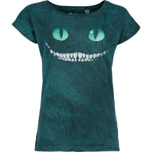 Alice in Wonderland Cheshire Cat Smile Dámské tričko petrolejová - Merchstore.cz
