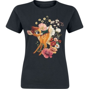 Bambi Bambi - Flowers Dámské tričko černá - Merchstore.cz