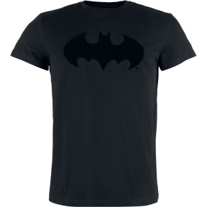 Batman Batman - Logo- Flock Print Tričko černá - Merchstore.cz