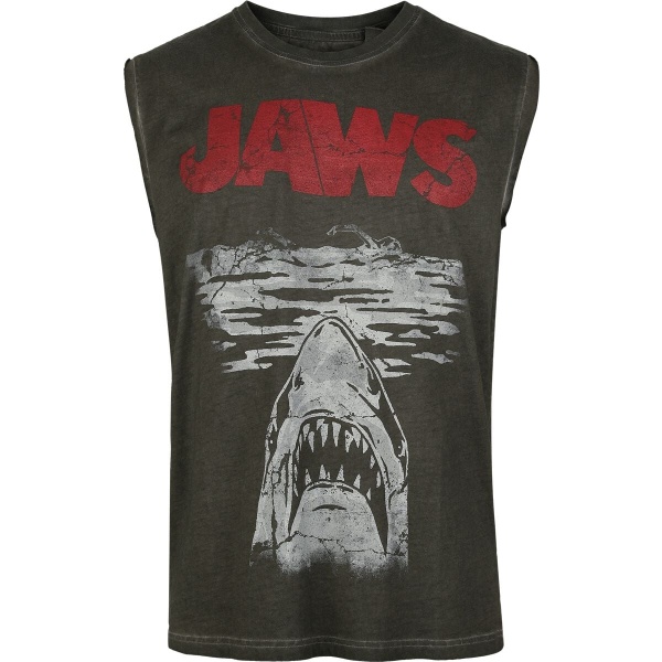 Der weisse Hai Jaws - Poster Tank top tmavě šedá - Merchstore.cz