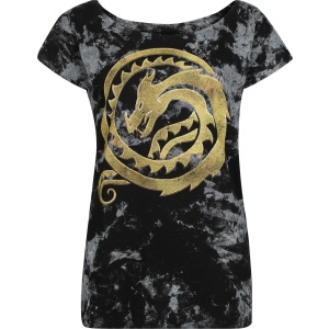 Drachenzähmen leicht gemacht Dragons - Circle Gold Dámské tričko černá - Merchstore.cz