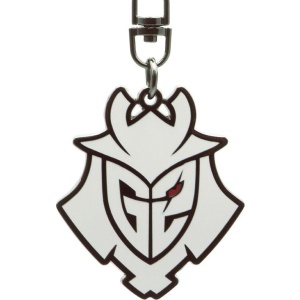 G2 Esports Samurai Logo Klíčenka bílá/cerná/cervená - Merchstore.cz