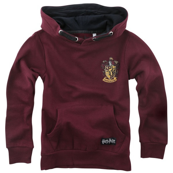 Harry Potter Kids - Gryffindor detská mikina s kapucí bordová - Merchstore.cz