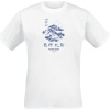 Hokusai Great Wave Mountains Upon Mountains Tričko bílá - Merchstore.cz
