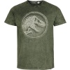 Jurassic Park Jurassic World - Cracked Earth Logo Tričko zelená - Merchstore.cz