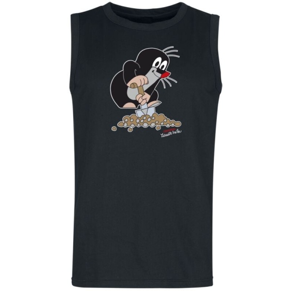 krtek Maulwurf - Schaufel Tank top černá - Merchstore.cz
