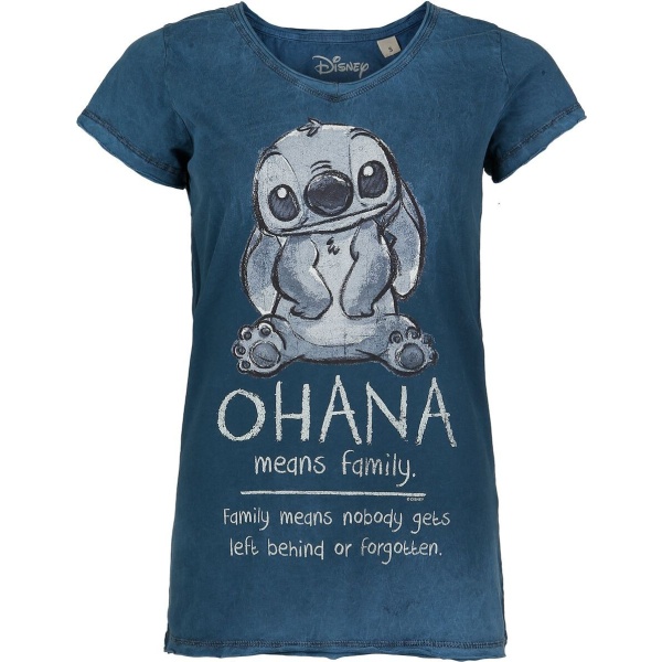 Lilo & Stitch Las Ohana Dámské tričko modrá - Merchstore.cz